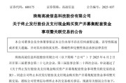 巢湖688175，终止重大资产重组