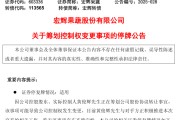 巢湖明日停牌！又一A股，筹划控制权变更